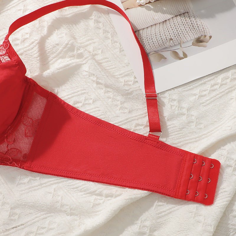 The Crimson Lace | Plus Size Lace Gather Bra - Image 7