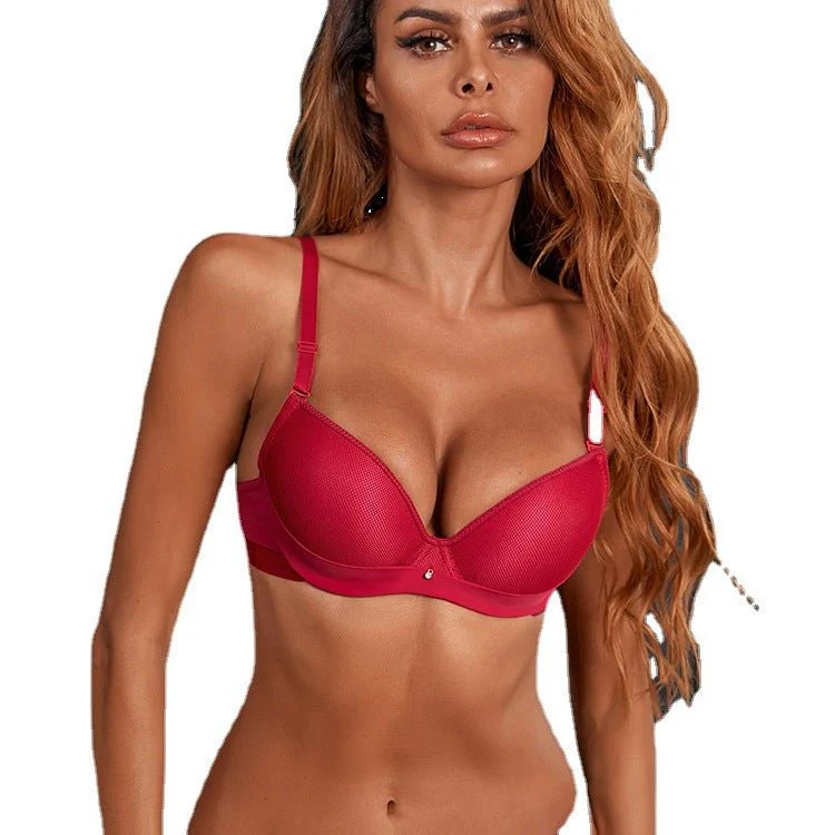 The Crimson Lift | Women's Smooth Underwire Push-Up Bra - Image 5