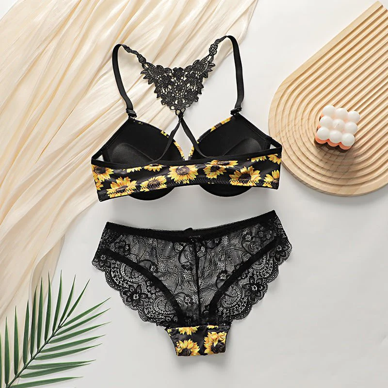 The Daisy Snatched | Front-Closure Push-Up Embroidery Set - Image 2