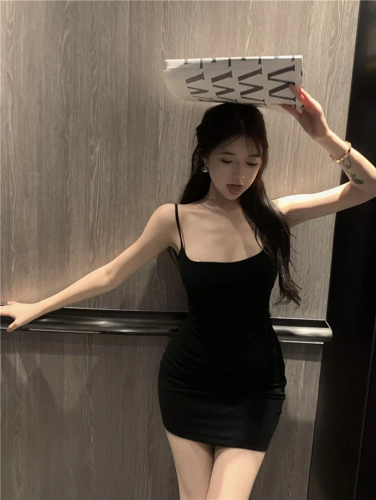 The Desire Whisper | Women's Milk Silk Sleeveless Cami Suspender Dress - Image 33