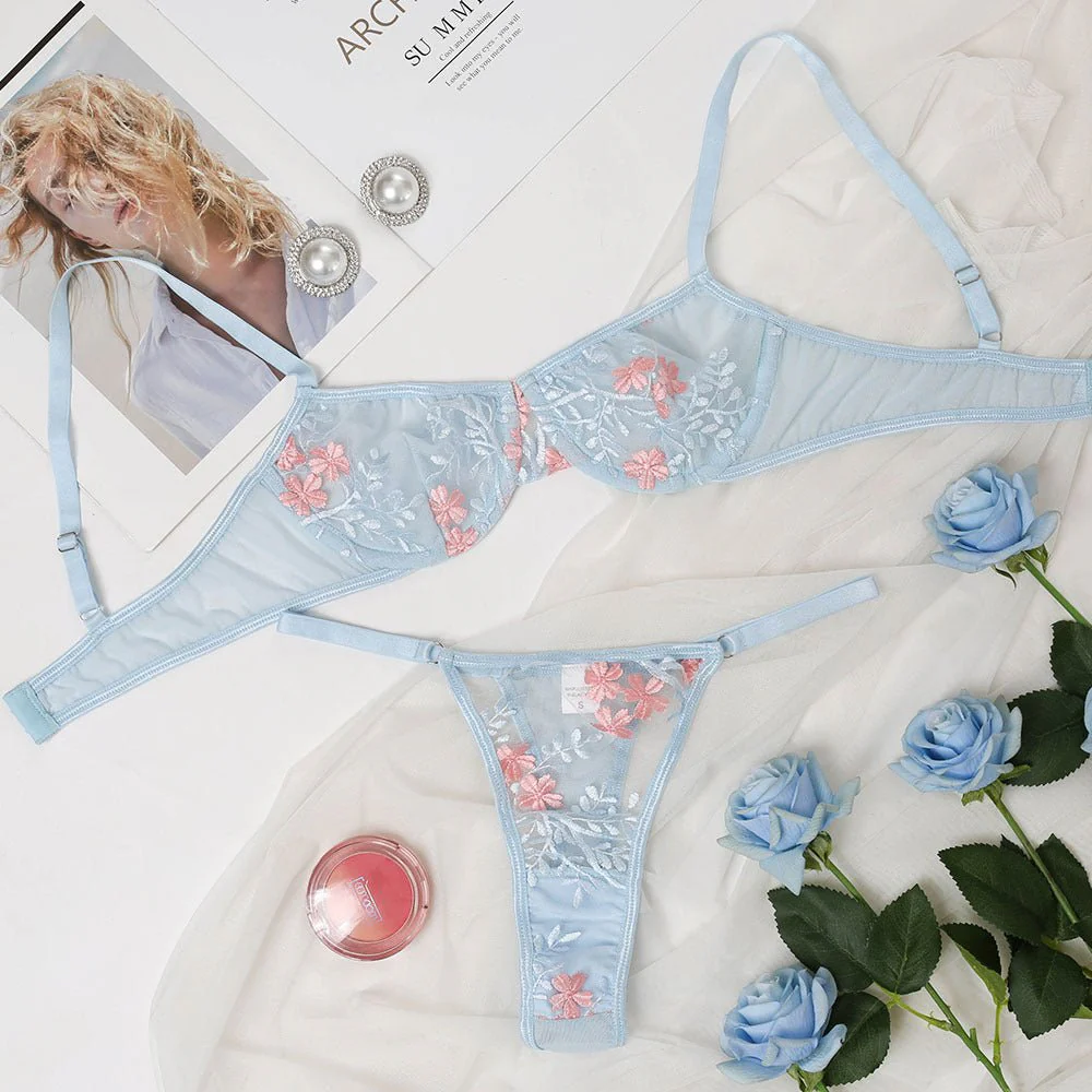 The Dreamy Breeze | Transparent Mesh Two-Piece Underwear Set - Image 14