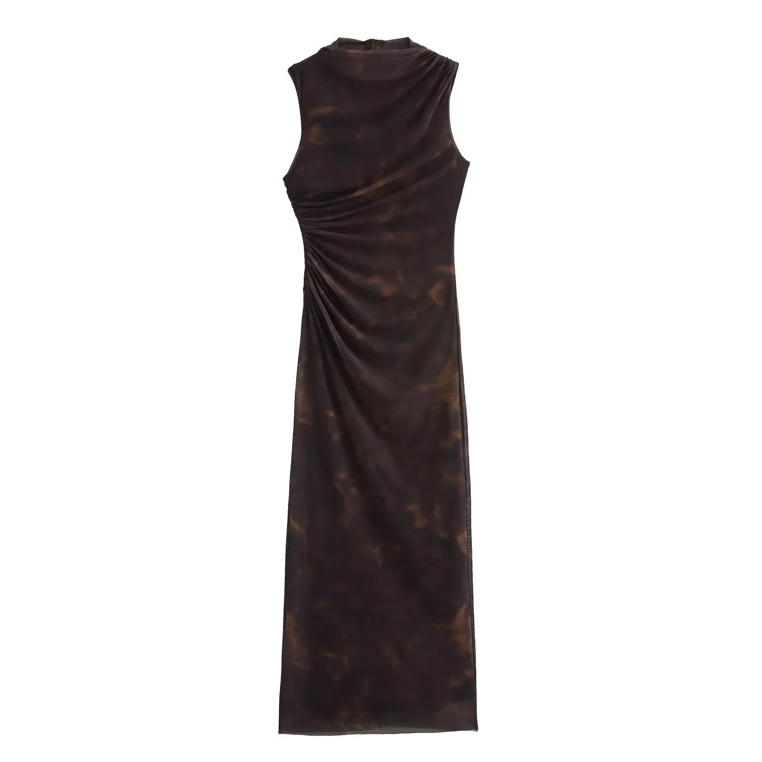 The Effortless Escape | Printed Sleeveless A-Line Maxi Dress - Image 3