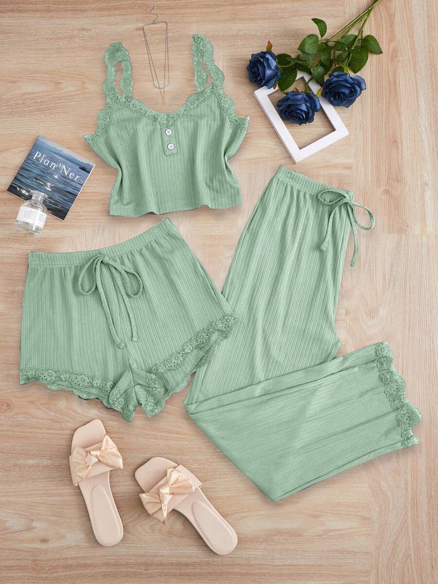 The Effortless Luxe | Ribbed Jacquard Three-Piece Lounge Set - Image 6