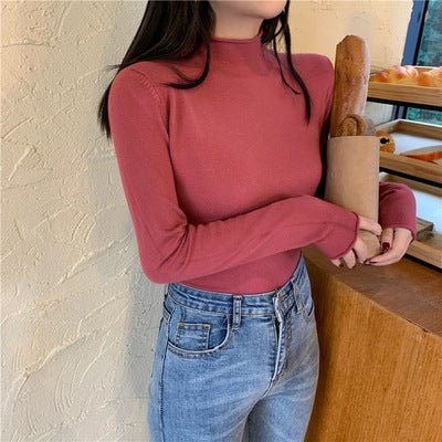 The Elegant Breeze | Women's Semi-Turtleneck Long Sleeve Pullover Sweater - Image 19