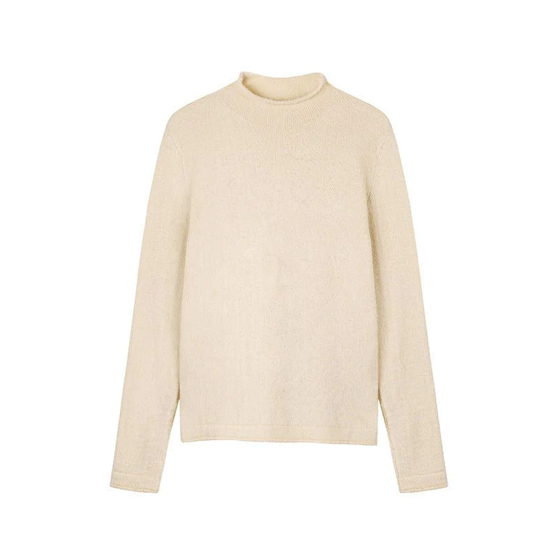 The Elegant Breeze | Women's Semi-Turtleneck Long Sleeve Pullover Sweater - Image 5