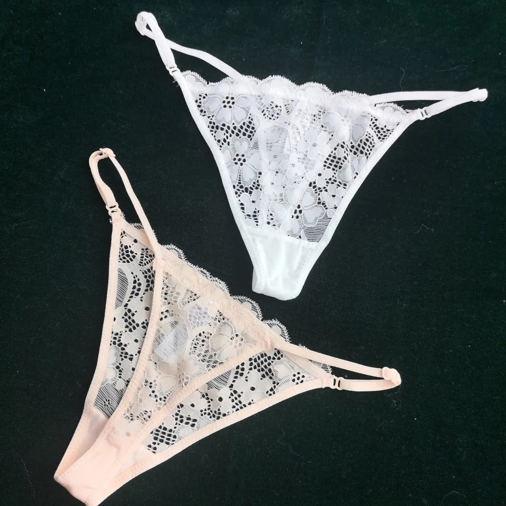The Enchanted Bloom | Adjustable Lace Low-Rise Thong Panties - Image 6