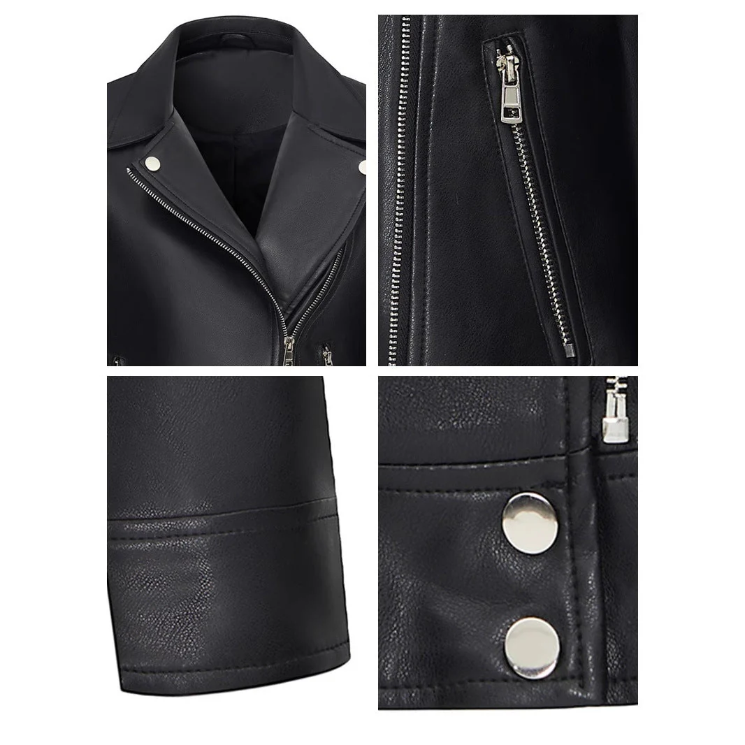 The Eternal Edge | Women's Slim Fit PU Leather Jacket - Image 4