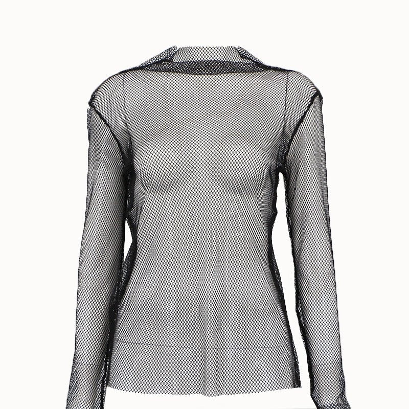 The Ethereal Layer | Mesh See-Through Long Sleeve Bottoming Tee - Image 3
