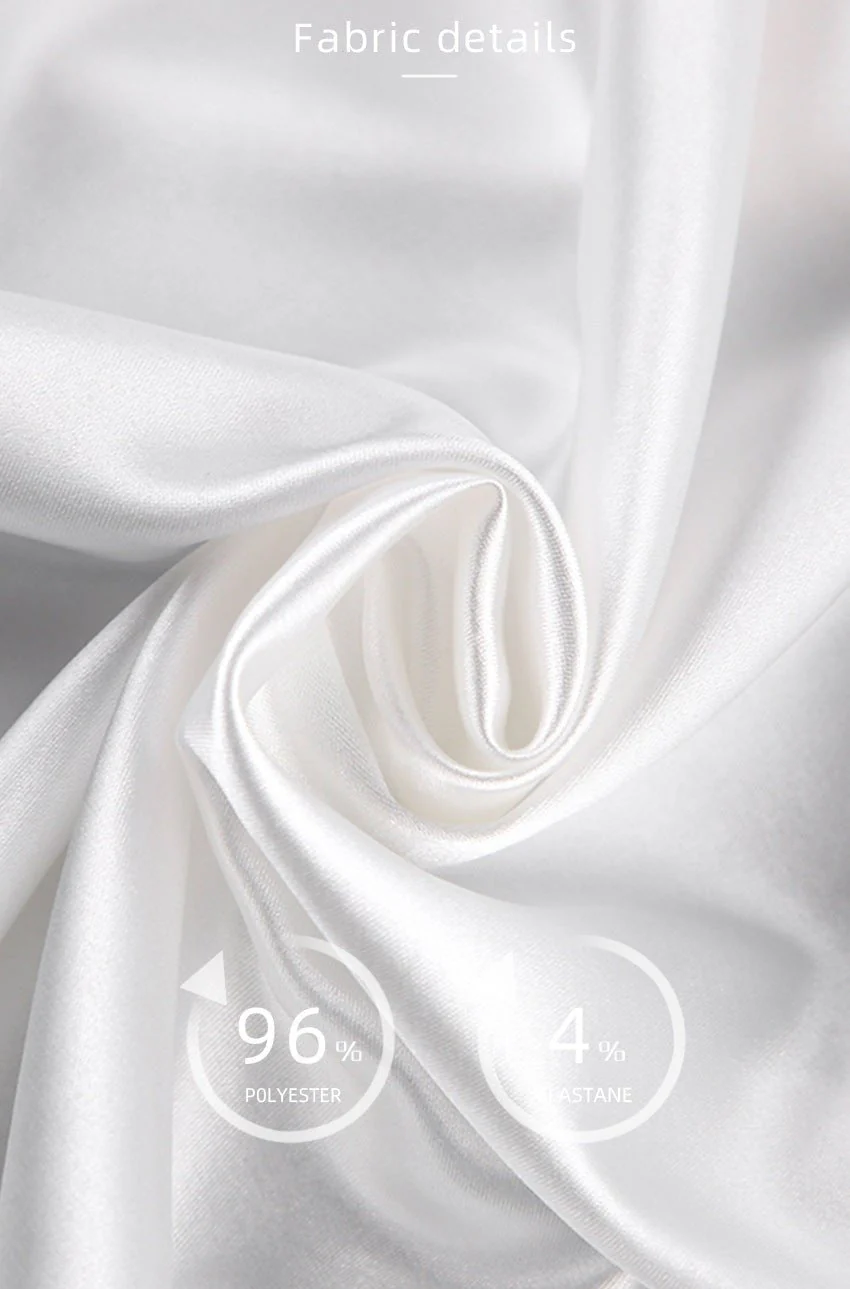 The Feather Luxe | Ostrich Feather Trim Ice Silk Pajama Set - Image 7
