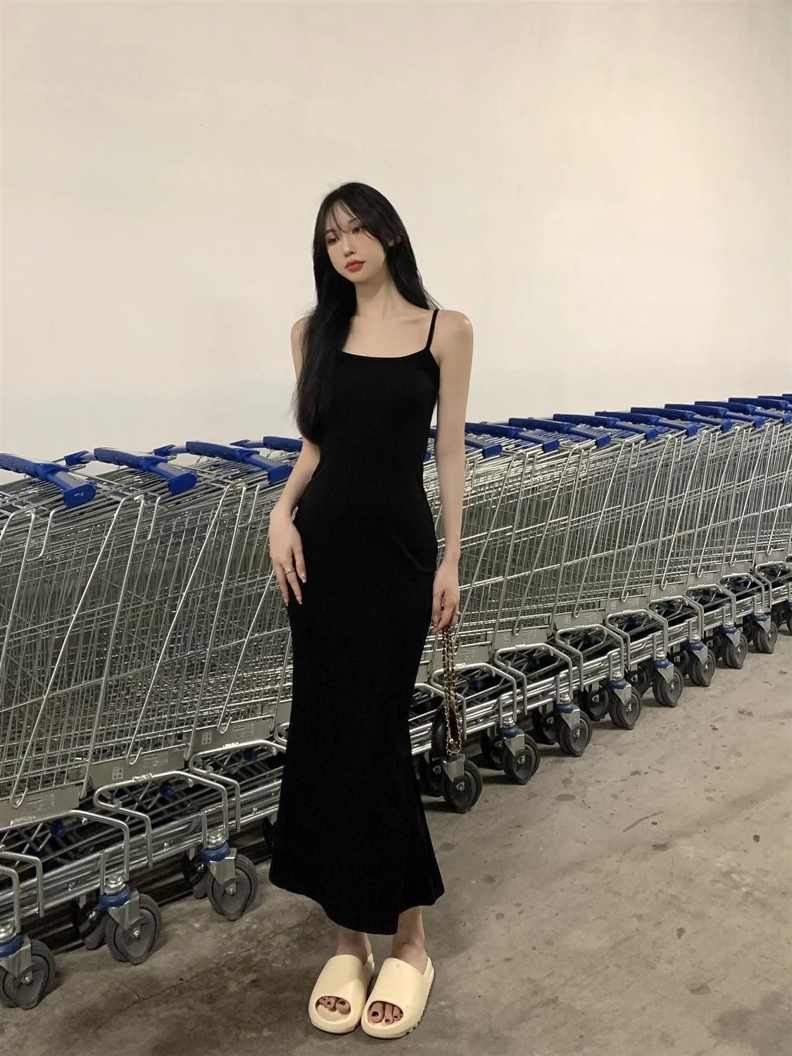 The Fishtail Siren | Women's Sleeveless Backless Suspender Fishtail Maxi Dres - Image 24