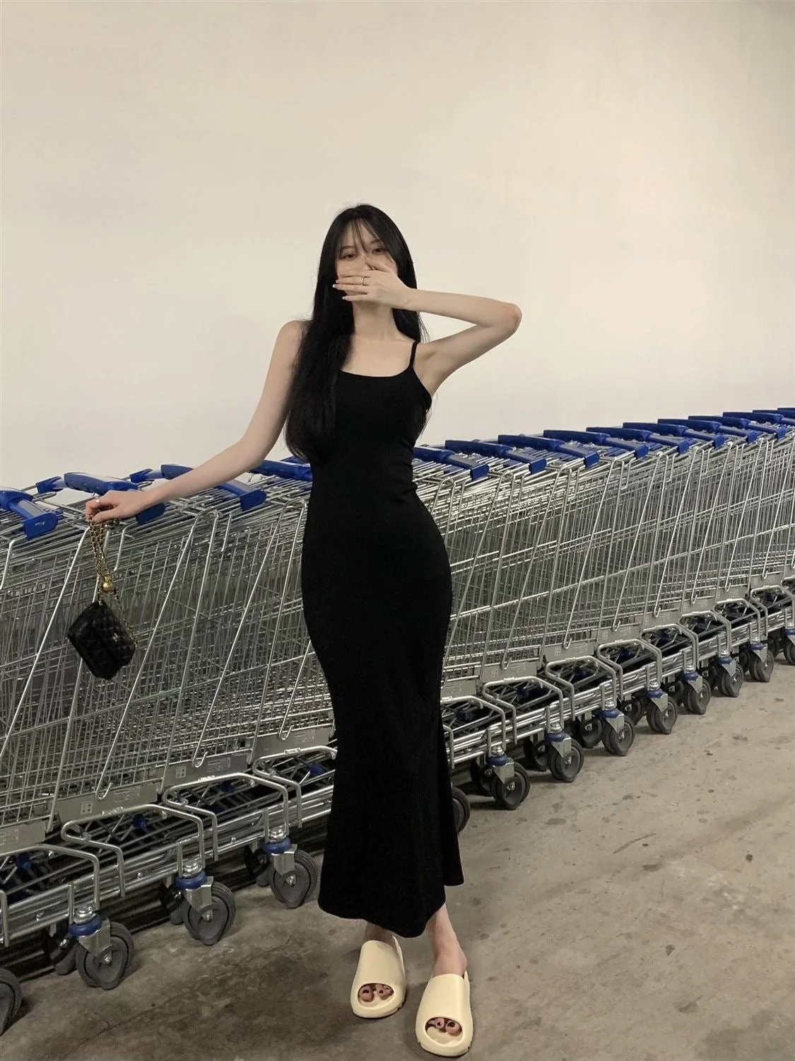 The Fishtail Siren | Women's Sleeveless Backless Suspender Fishtail Maxi Dres - Image 26