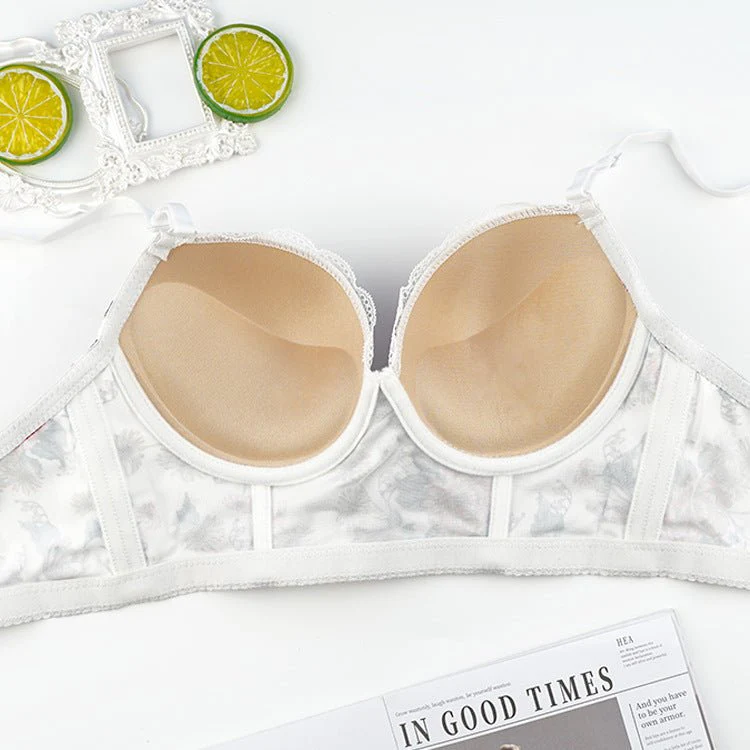 The Floral Bloom | Women's Lace Floral Underwire Push-Up Bra - Image 4