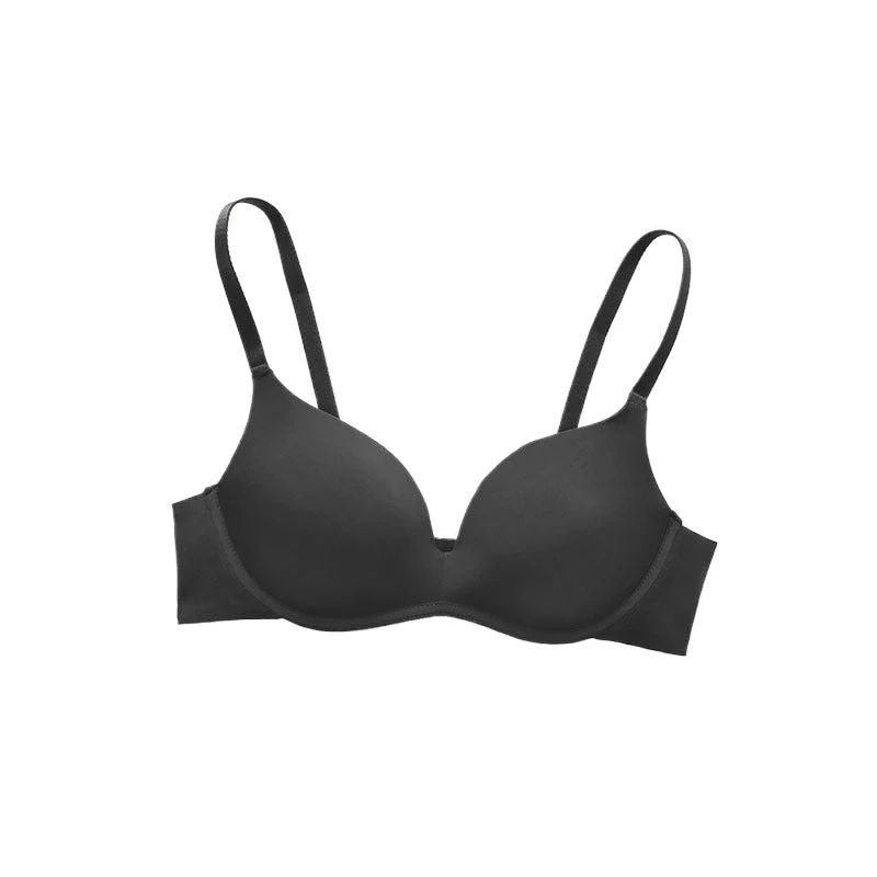 The French Triangle | Black Lace Triangle Cup Push-Up Bra - Image 5