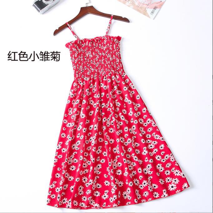 The French Whisper | Floral Suspender A-Line Midi Dress - Image 11