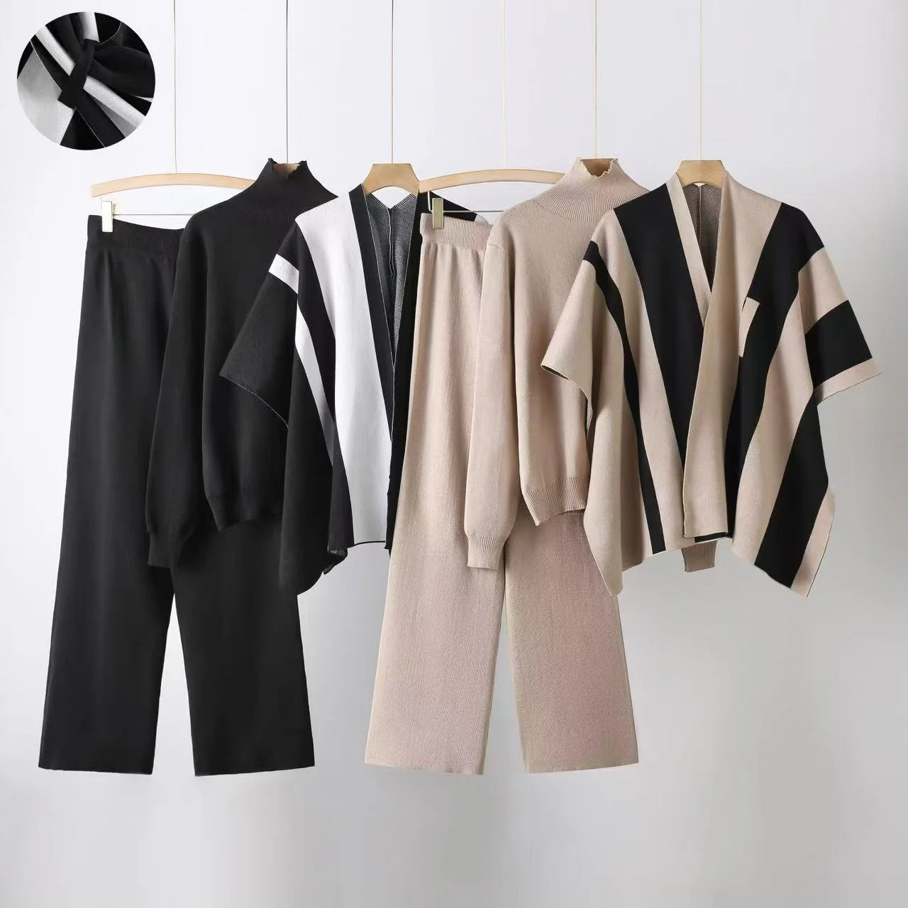 The Geo Elegance | Women's Geometric Print Long-Sleeve Top & Pants Set