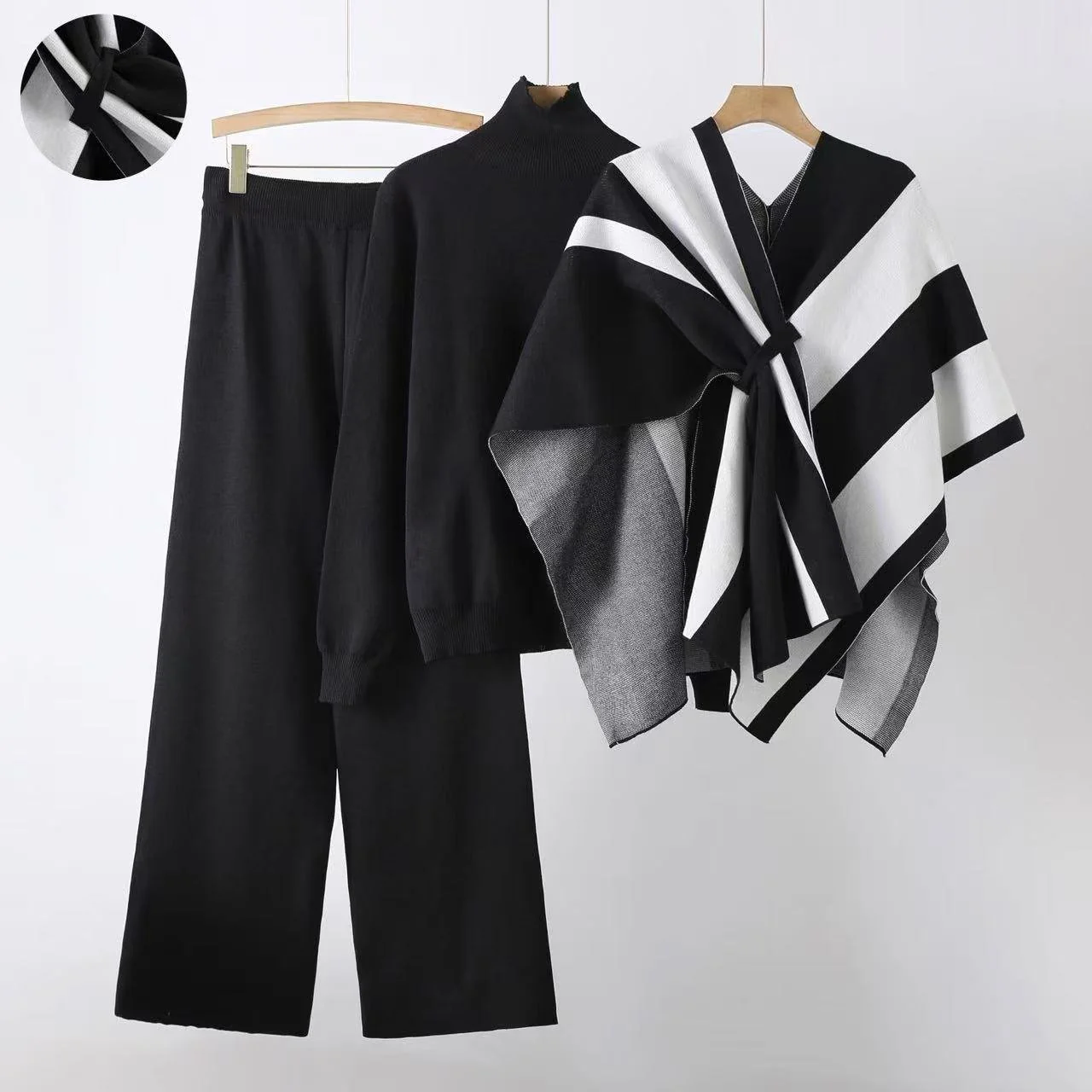 The Geo Elegance | Women's Geometric Print Long-Sleeve Top & Pants Set - Image 3
