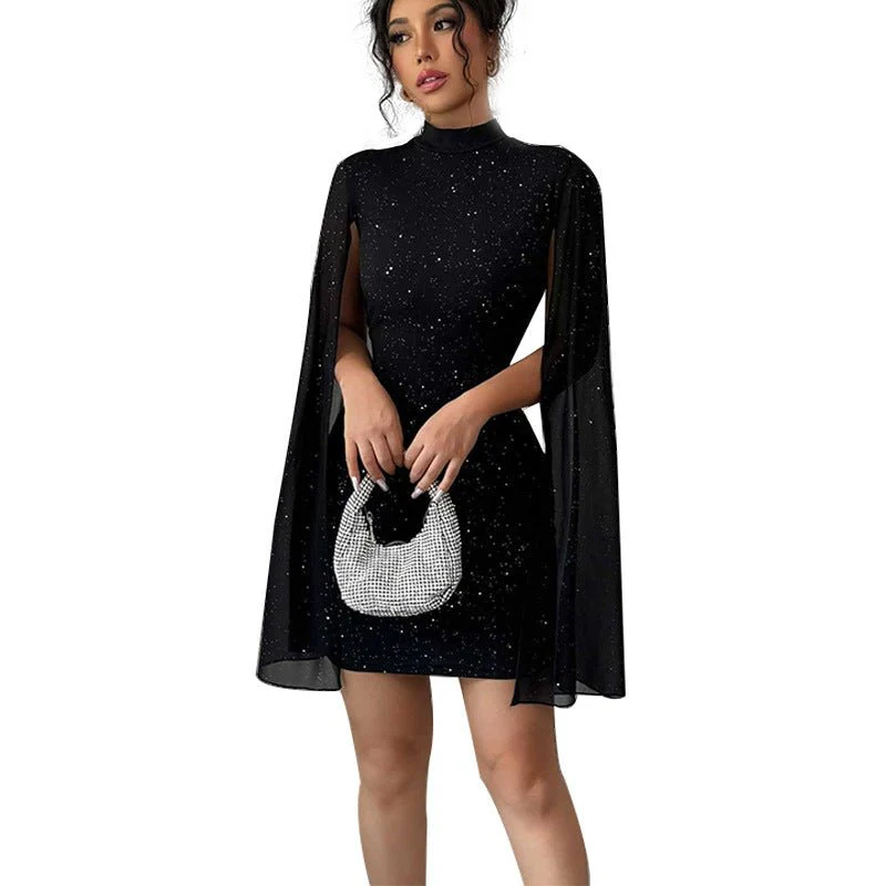 The Gilded Hour | Flutter-Sleeve Rhinestone Bodycon - Image 5