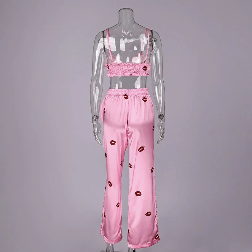 The Jetsetter Suite | 3-Piece Printed Faux Silk Loungewear Set - Image 10