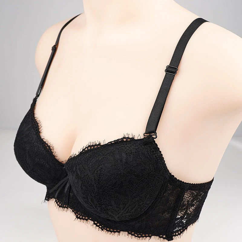 The Lace Butterfly | Women's Lace Underwire Push-Up Bra - Image 3