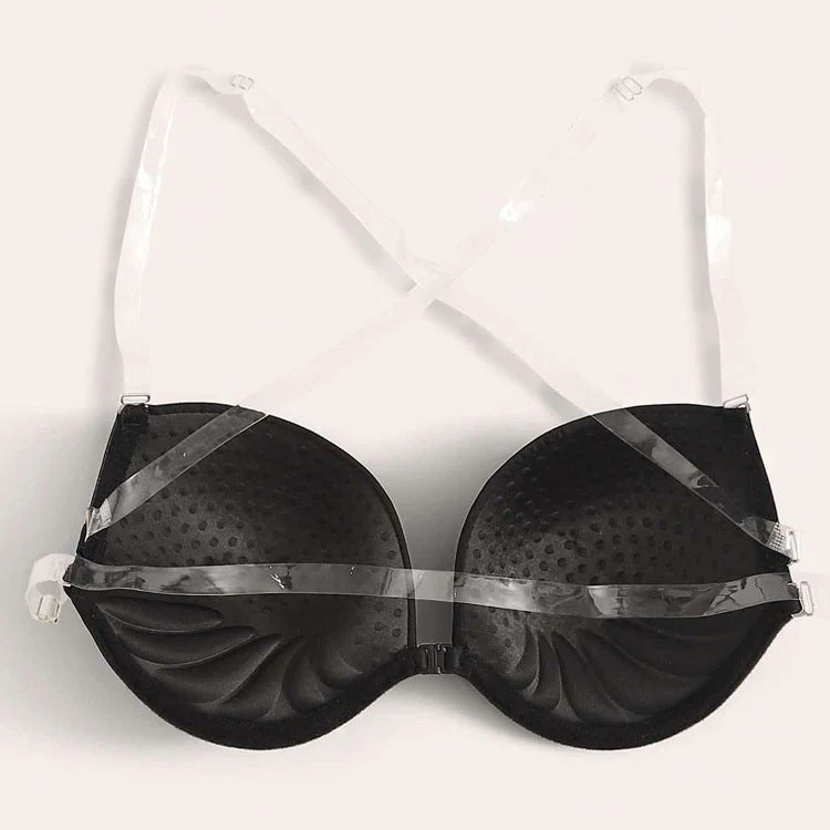 The Lace Charm | Women's Lace Halter Push-Up Bra - Image 2
