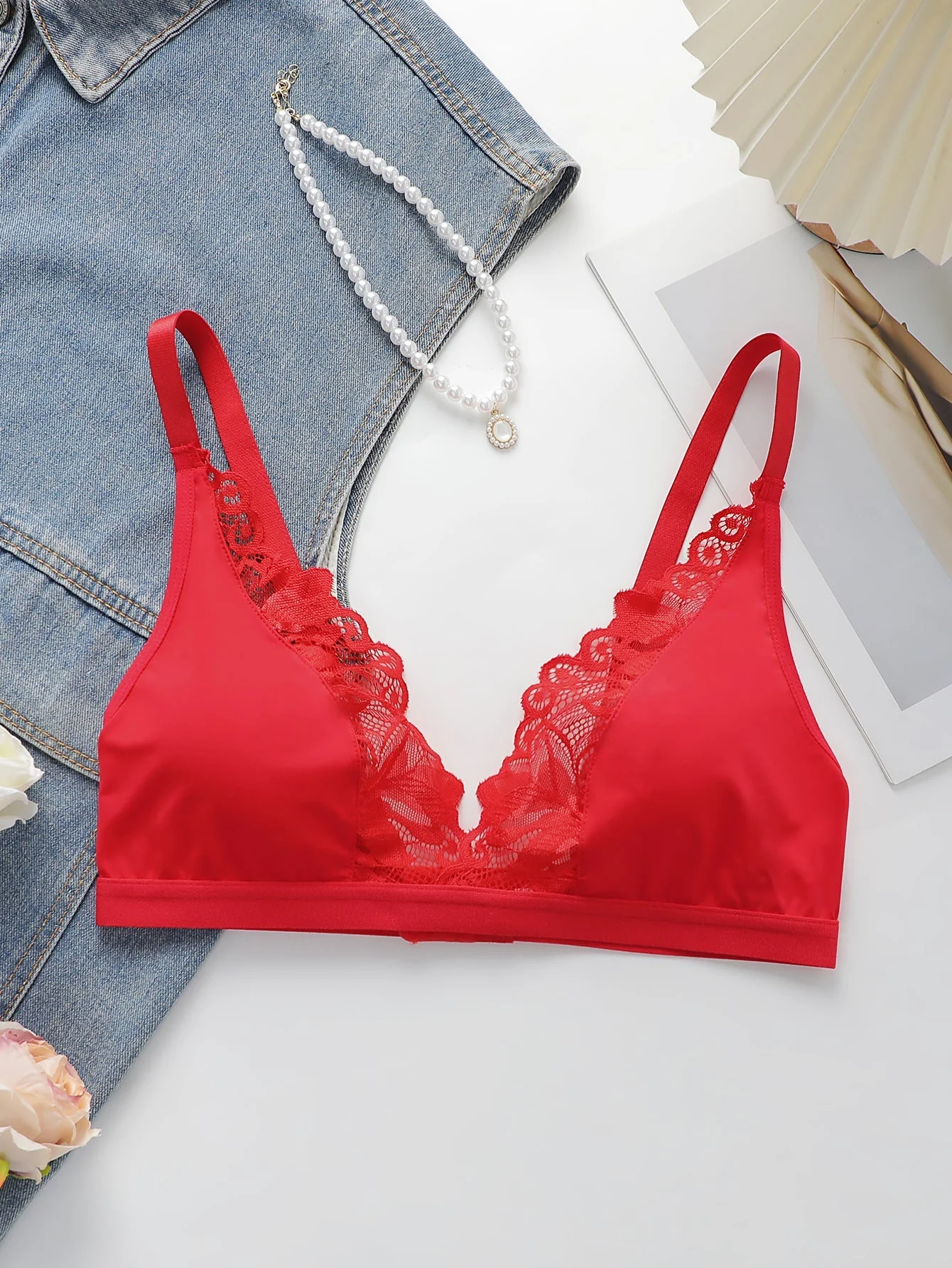 The Lace Comfort | Wireless Lace Push-Up Bra (FD) - Image 8