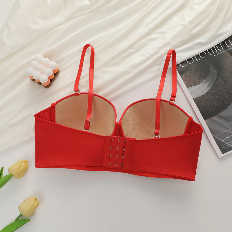 The Lace Lift | Red Lace Push-Up Underwire Bra - Image 2