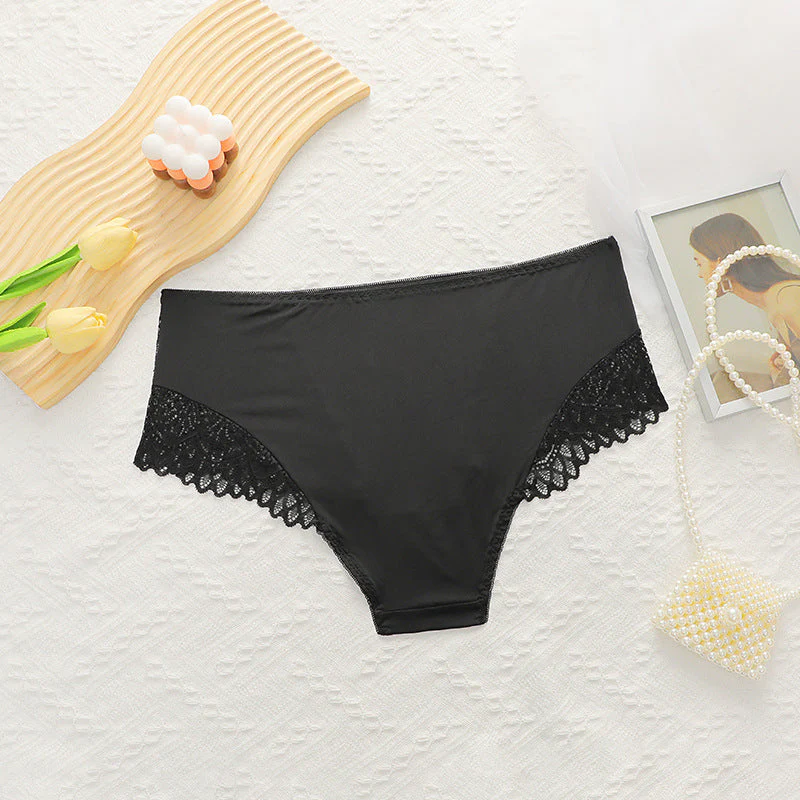 The Lace Sculpt | Women's Plus-Size Lace Mid-Rise Tummy Control Panties - Image 3