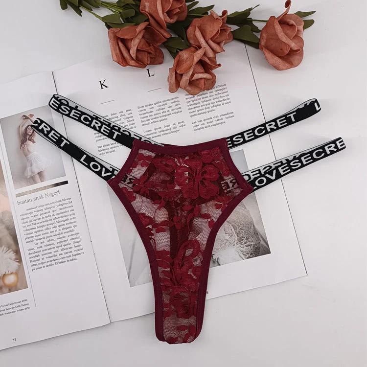 The Lace Tease | Women's Lace Low-Rise Thong Panties - Image 10