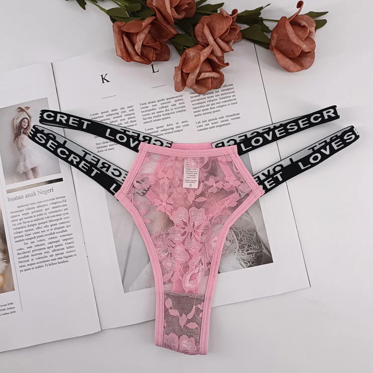 The Lace Tease | Women's Lace Low-Rise Thong Panties - Image 9