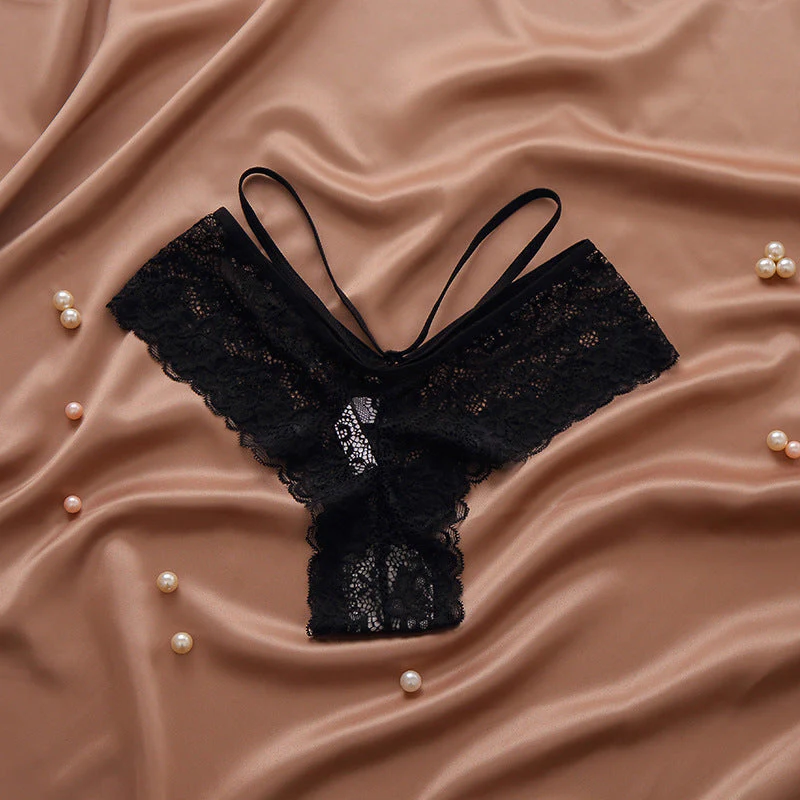 The Lace Whisper | Women's Lace Low-Rise Thong Panties - Image 2