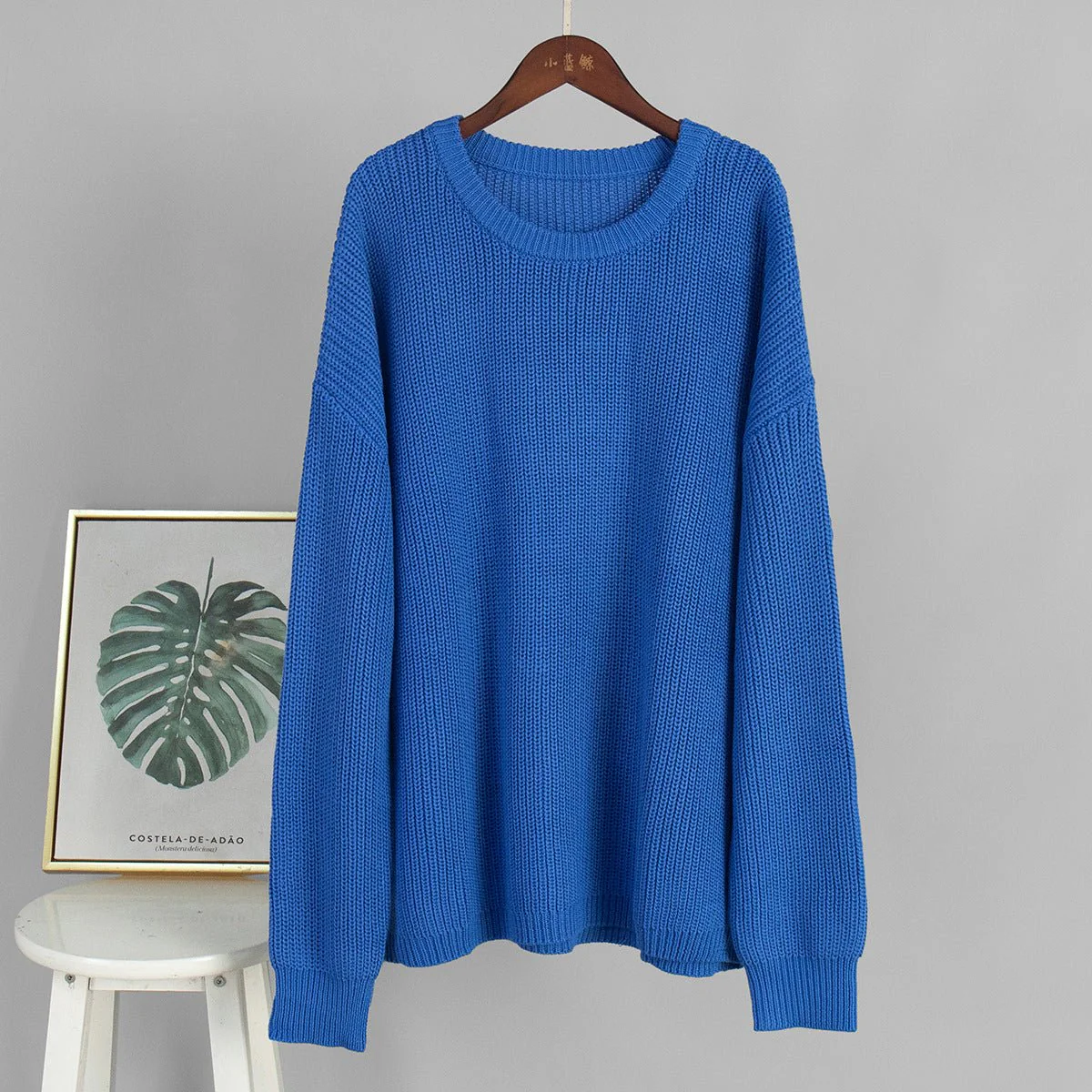 The Lantern Glow | Solid Color Lantern Sleeve Round-Neck Knit Sweater - Image 7