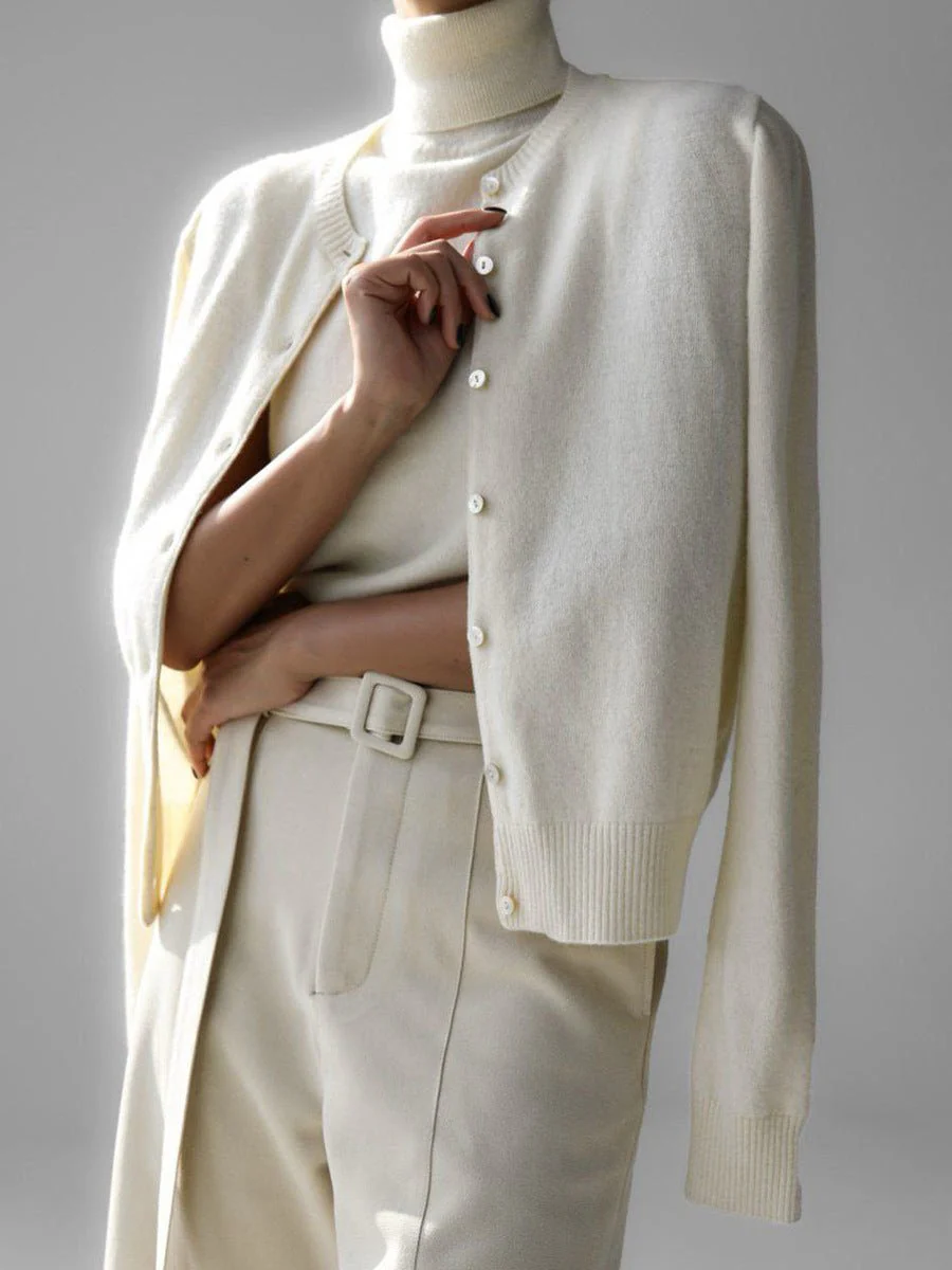 The Layered Luxe | Solid Color Vest & Matching Cardigan Set - Image 6