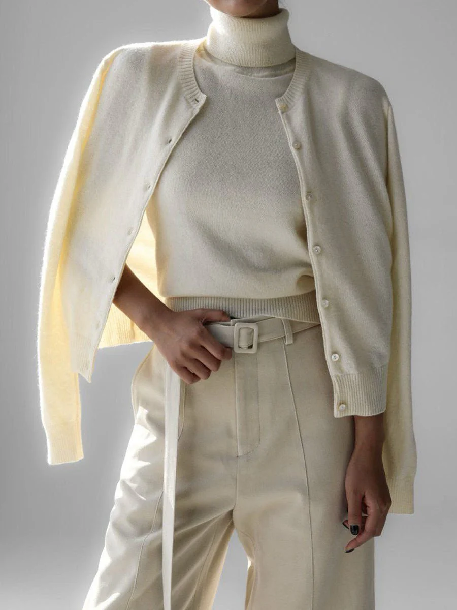 The Layered Luxe | Solid Color Vest & Matching Cardigan Set FD - Image 13