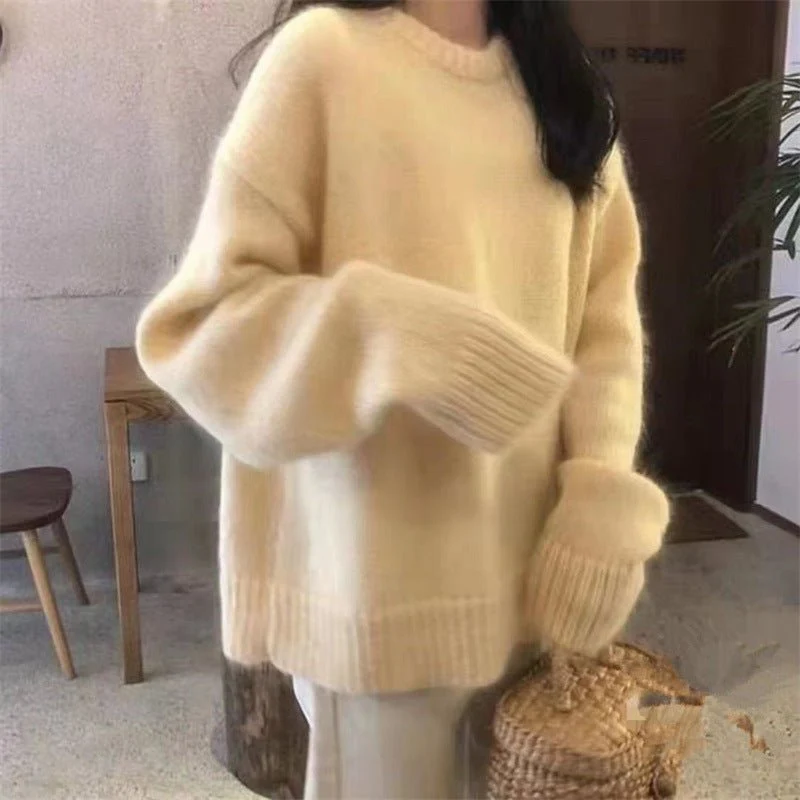 The Lazy Bliss | Women's Hooded Raglan Sleeve Knit Sweater