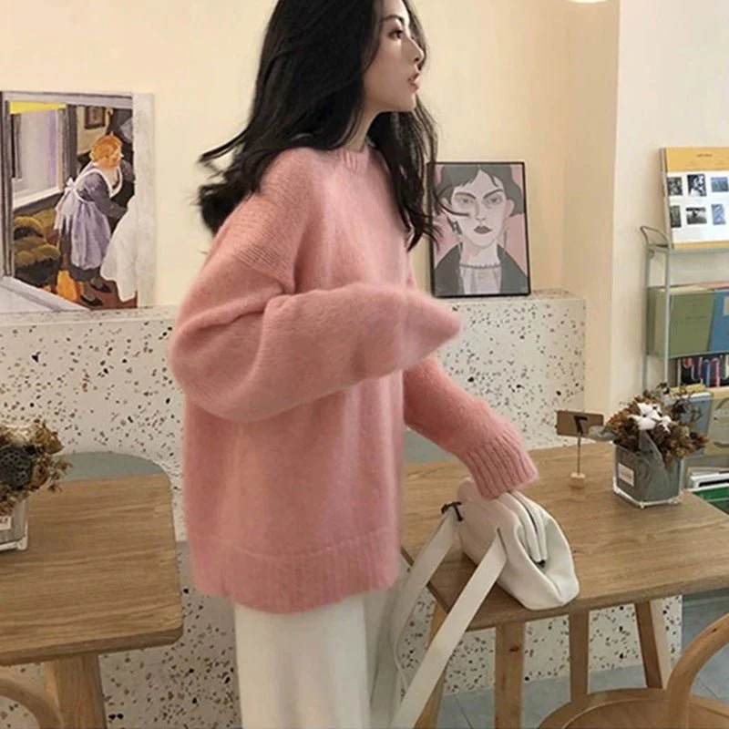 The Lazy Bliss | Women's Hooded Raglan Sleeve Knit Sweater - Image 2