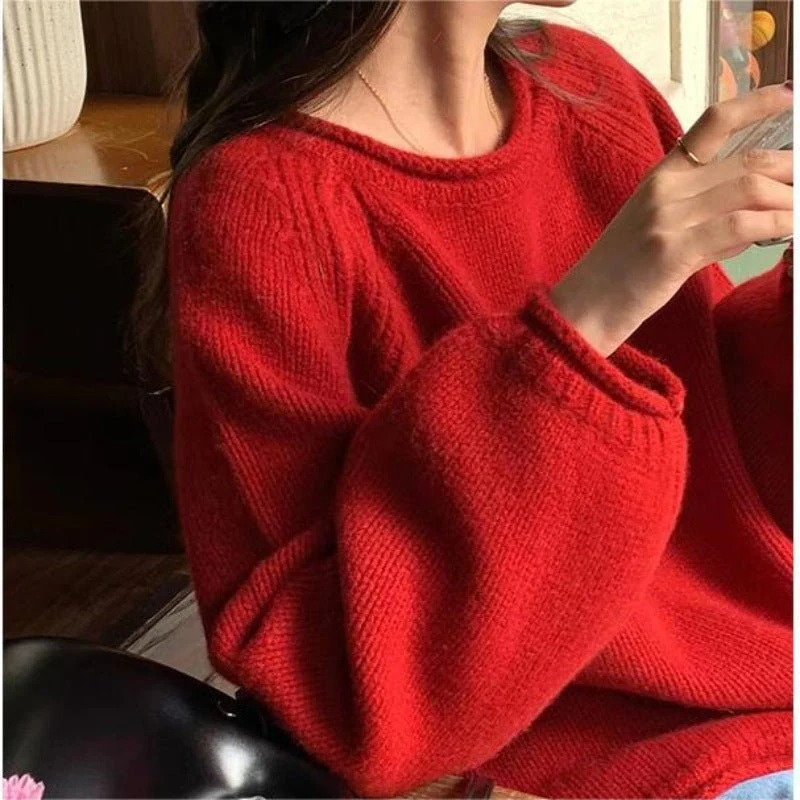 The Lazy Bliss | Women's Oversized Loose Pullover Sweater FD - Image 9
