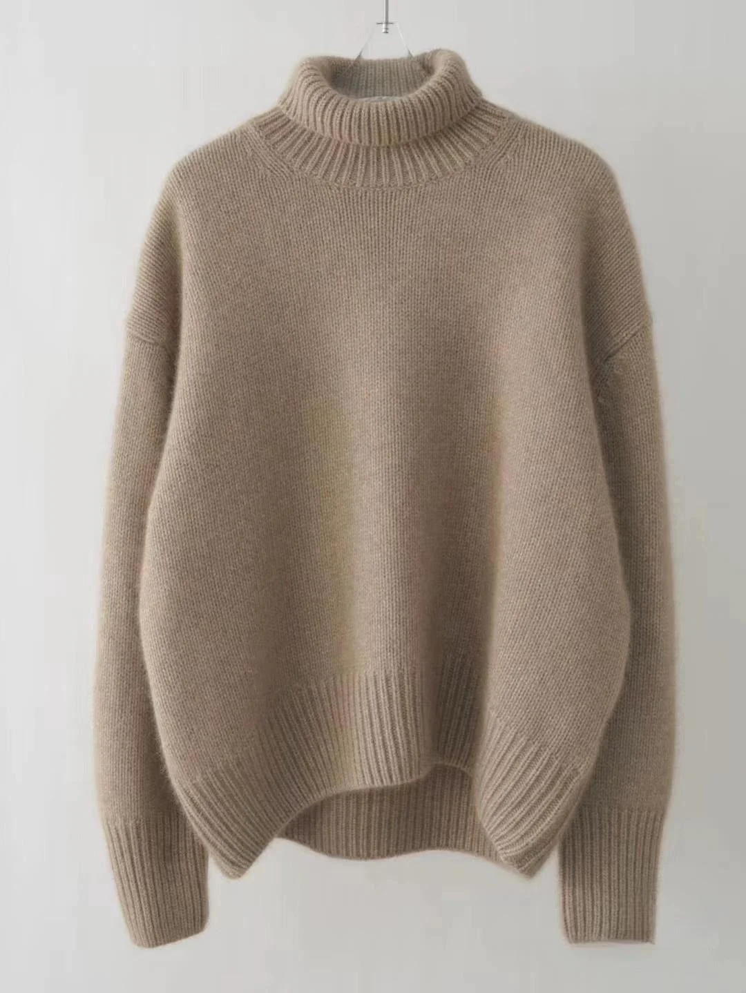 The Lazy Haven | Women's High Collar Hooded Knit Sweater FD - Image 16