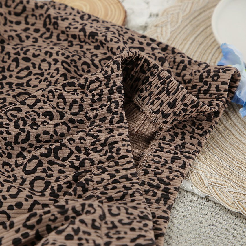 The Leopard Breeze | Leopard Print Short-Sleeve Top & Shorts Pajama Set - Image 7