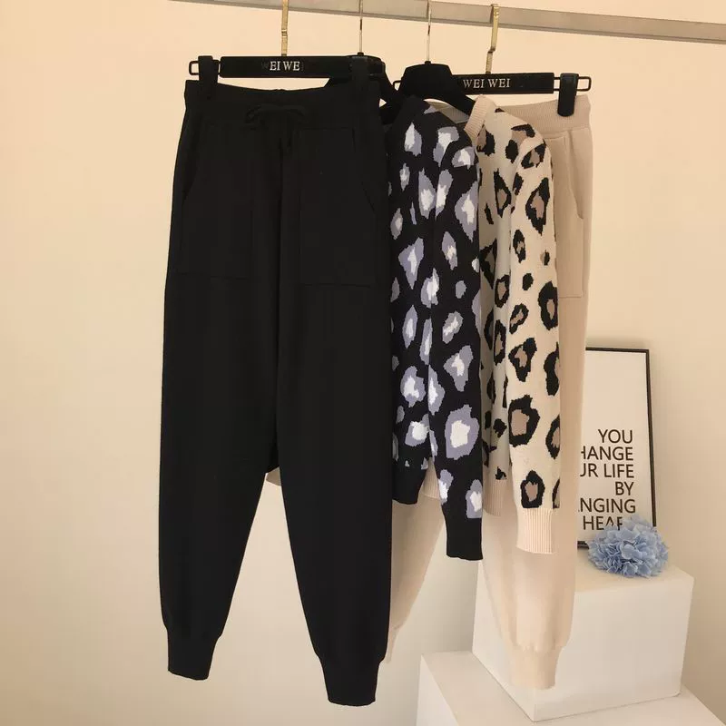 The Leopard Lounge | Women's Leopard Print Long-Sleeve Sweater & Straight-Leg Pants Set - Image 45