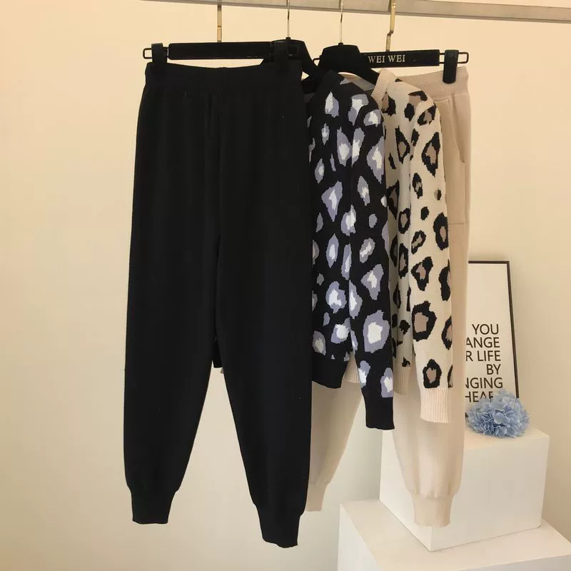 The Leopard Lounge | Women's Leopard Print Long-Sleeve Sweater & Straight-Leg Pants Set - Image 48