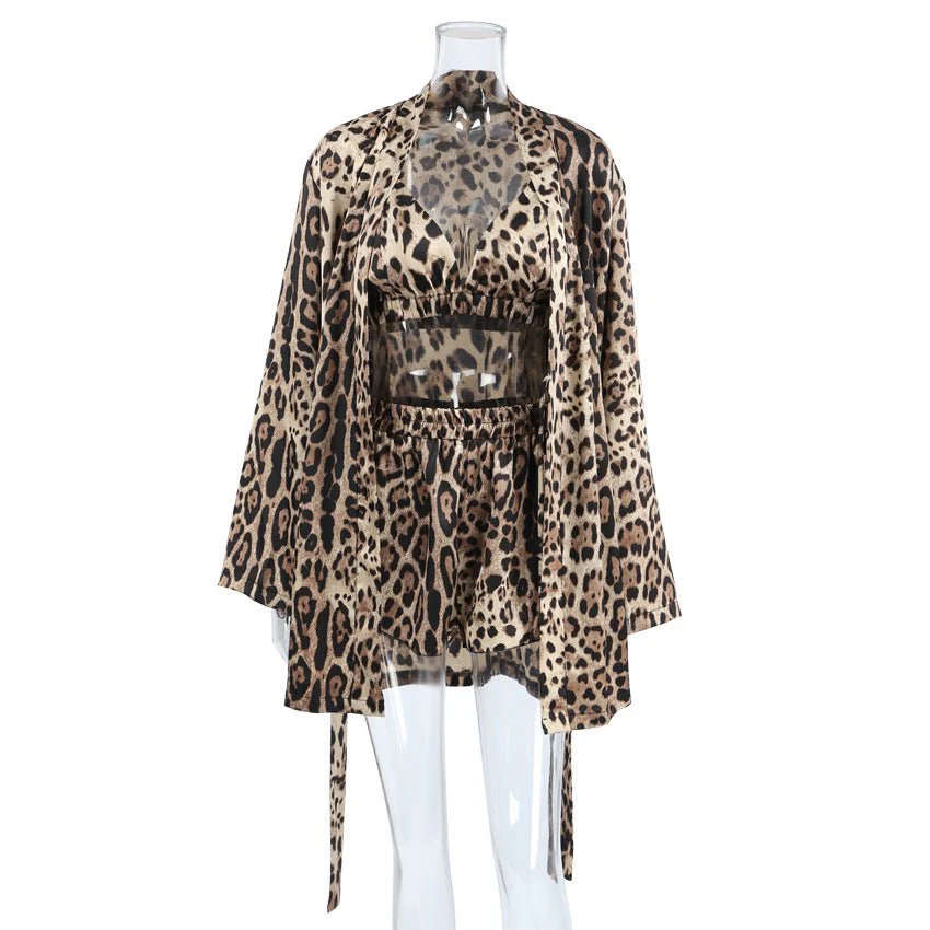 The Leopard Luxe | Leopard Print Three-Piece Lounge Set - Image 11