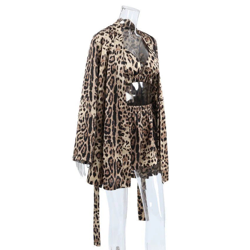The Leopard Luxe | Leopard Print Three-Piece Lounge Set FD - Image 12