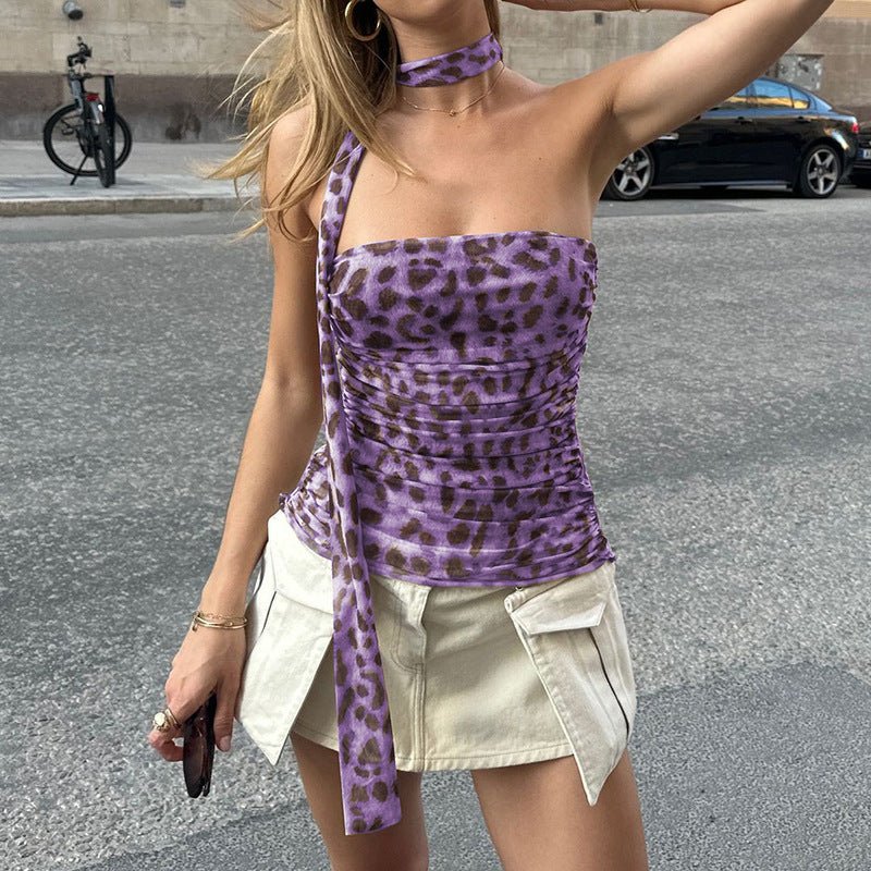 The Leopard Spice | Leopard Print Strapless Tube Crop Top (FD) - Image 3