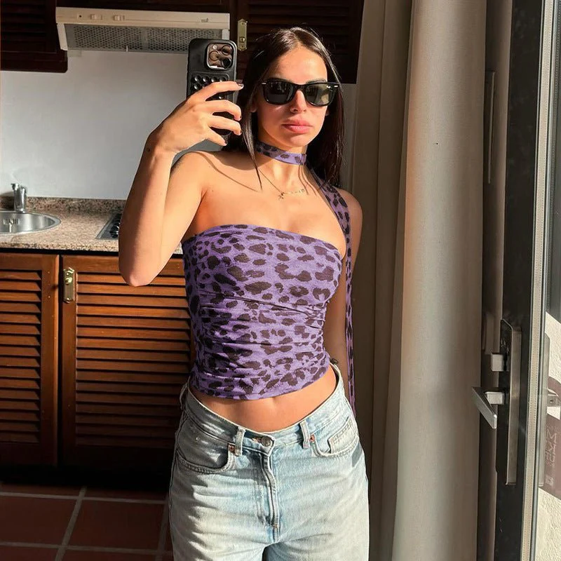 The Leopard Spice | Leopard Print Strapless Tube Crop Top (FD) - Image 4