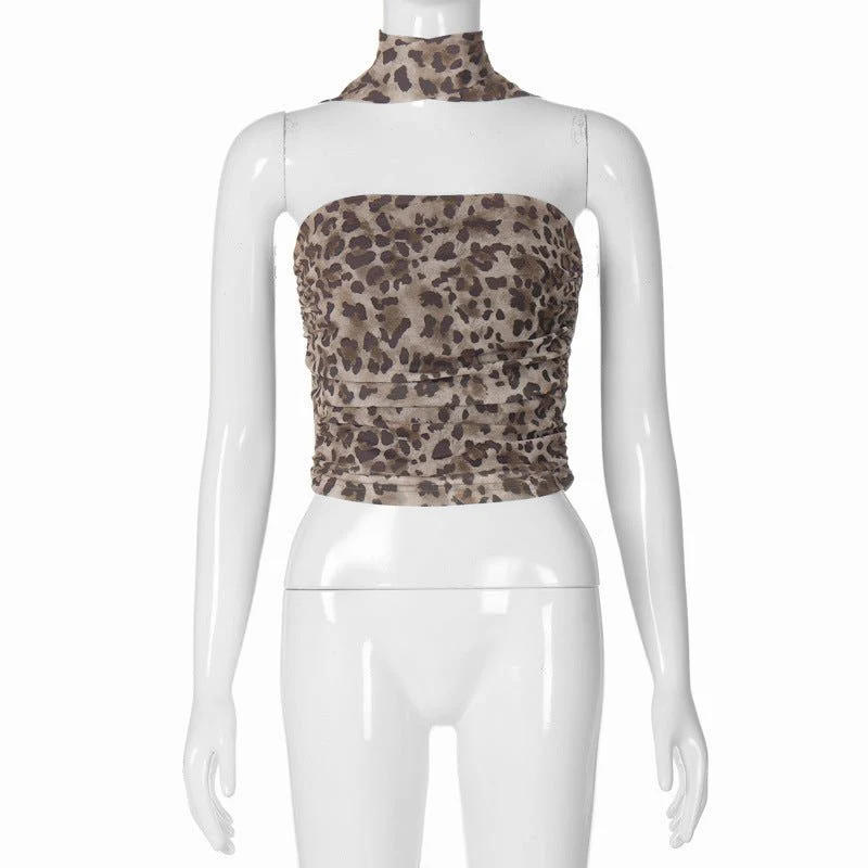 The Leopard Spice | Leopard Print Strapless Tube Crop Top (FD) - Image 6