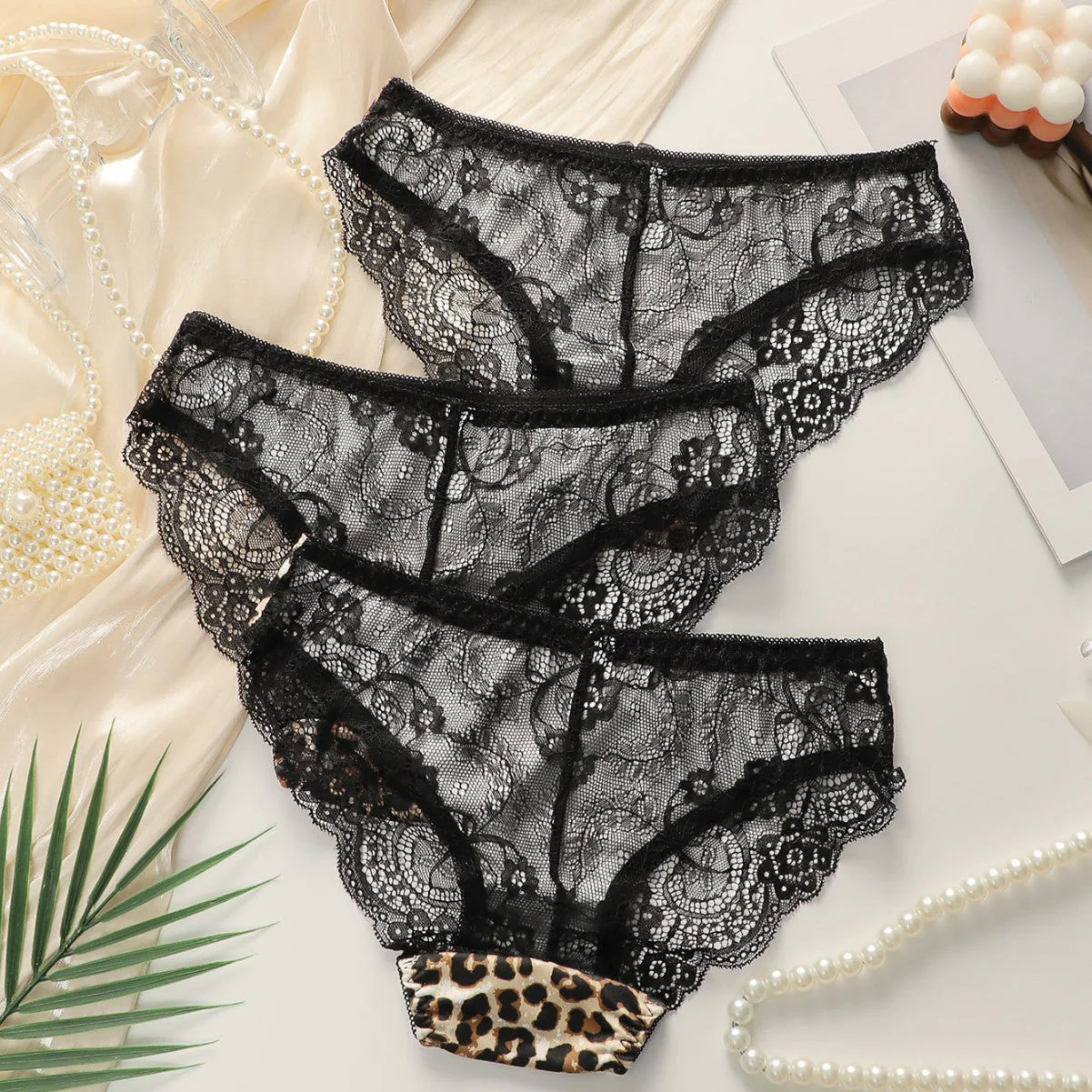 The Leopard Tease | Women's Leopard Print Mid-Rise Triangle Panties (3-Pack) - Image 2