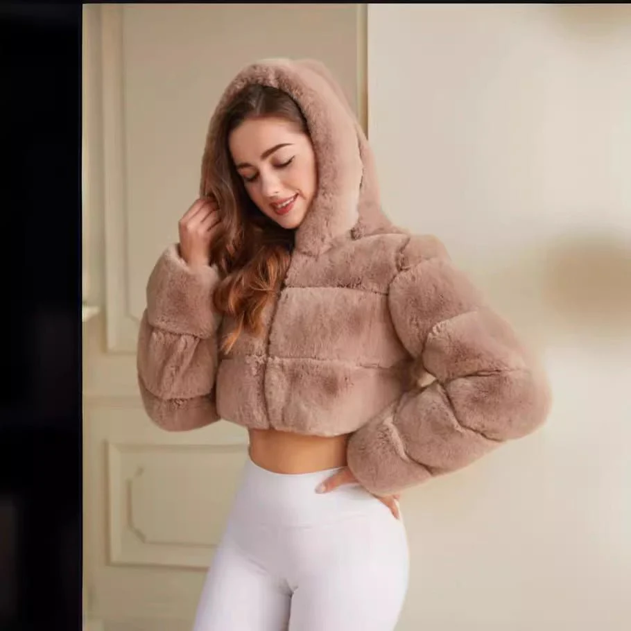 The Luxe Whisper | Women's Short Faux Fur Crop Jacket FD