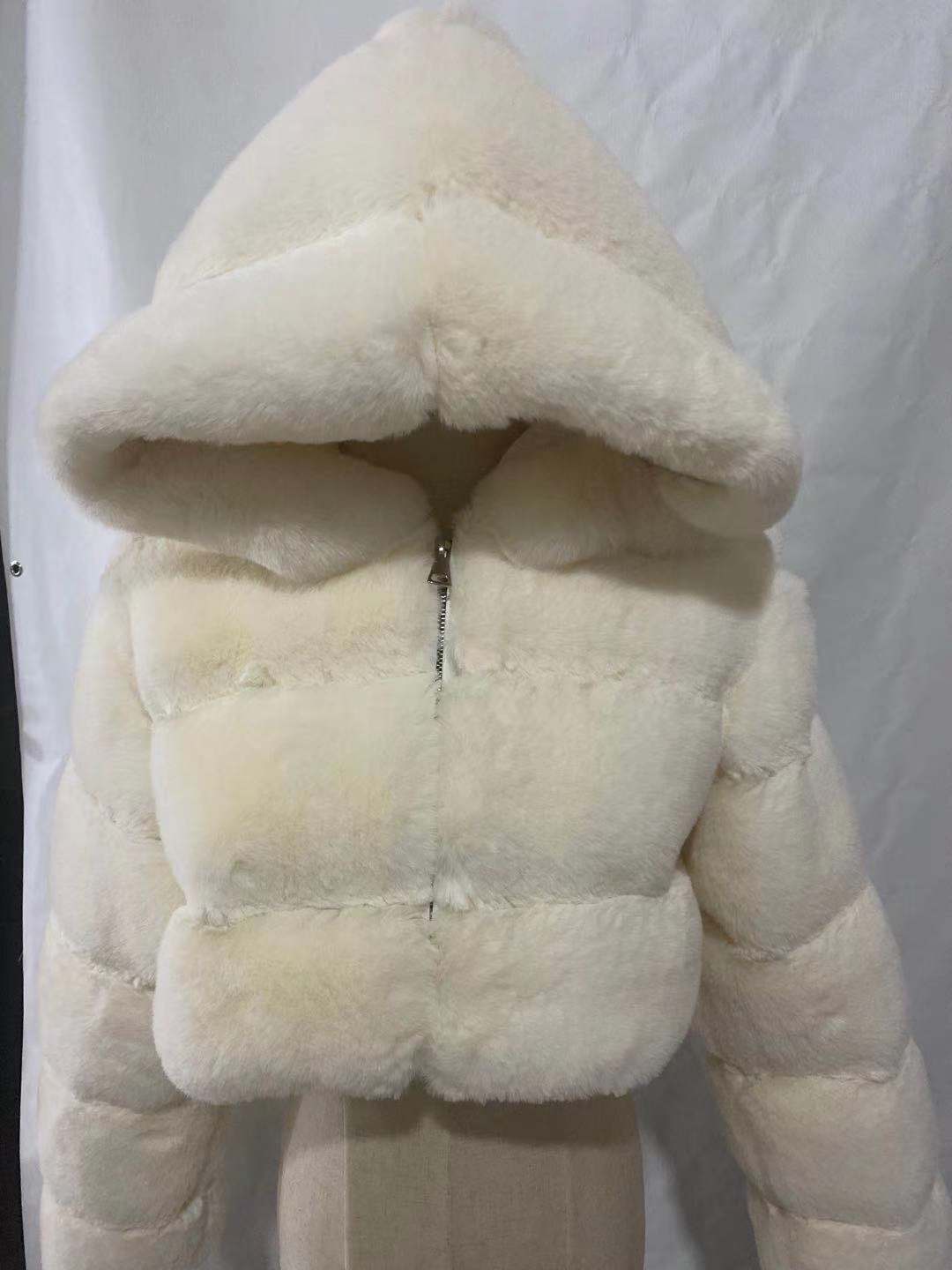 The Luxe Whisper | Women's Short Faux Fur Crop Jacket FD - Image 12