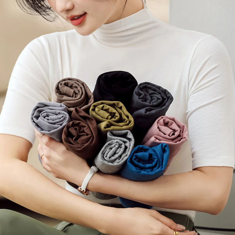 The Modal Whisper | Solid Color Half-Turtleneck Modal Pullover - Image 2