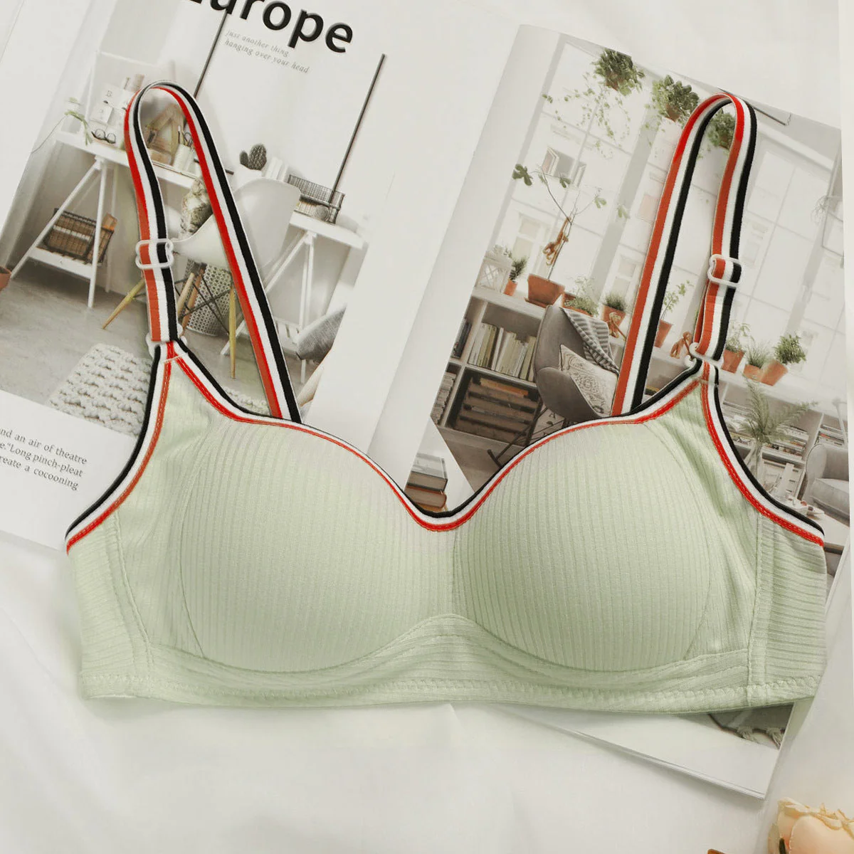 The Modal Whisper | Women's Wireless Seamless Lace Push-Up Bra - Image 6